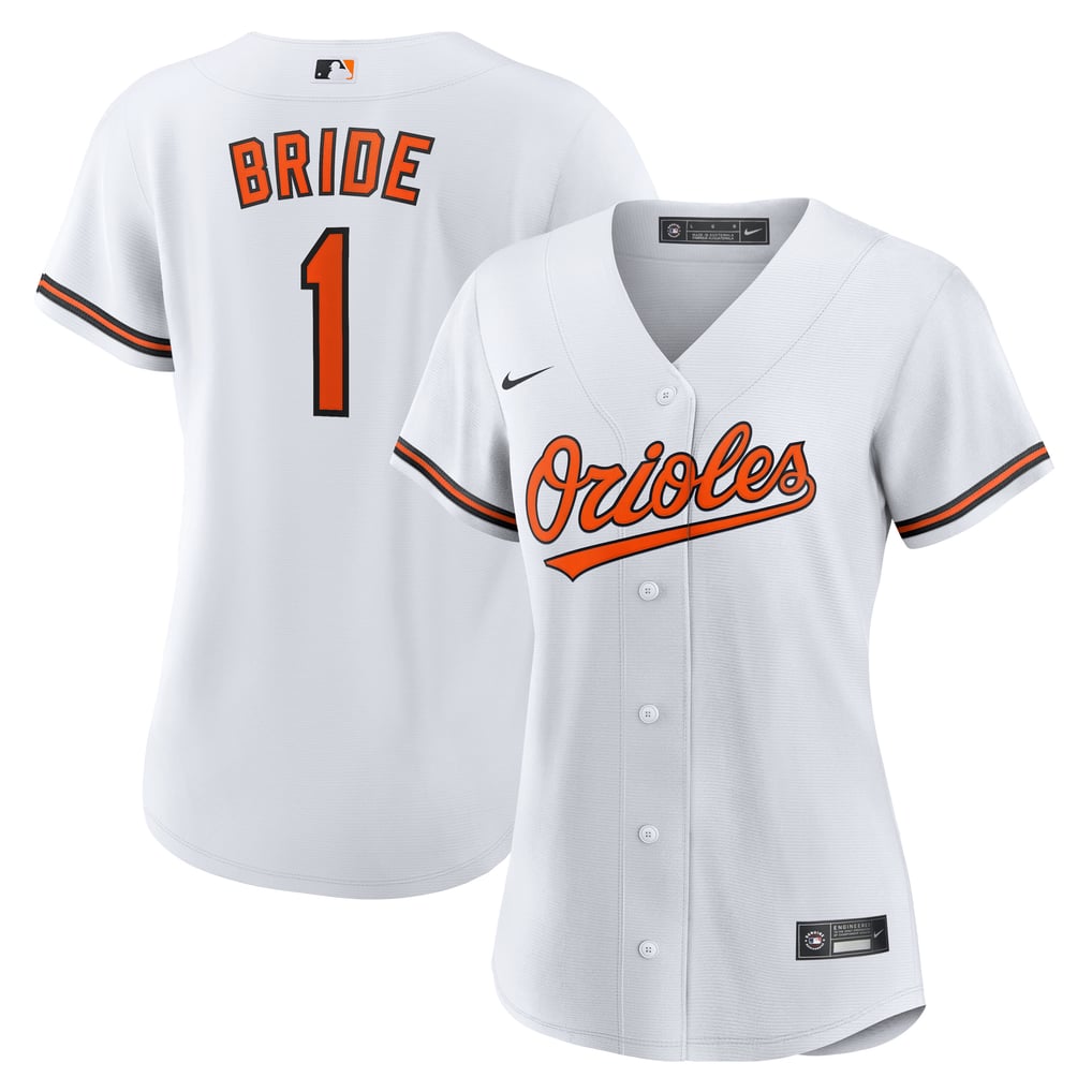  Baltimore Orioles Nike Women's #1 Bride Home Replica Jersey - White
